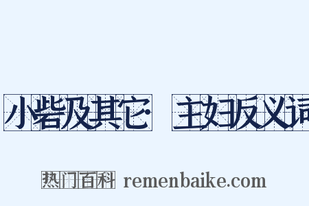 小砦及其它·主妇反义词是什么意思的图片